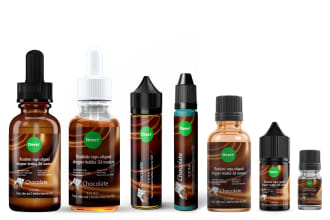 put your label on 3d dropper bottle