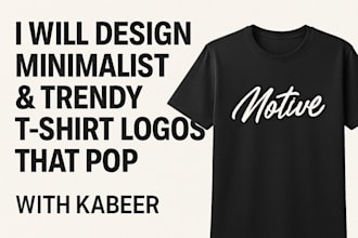 design minimalist and trendy t shirt logo that pop