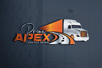 design trucking logistics and transport logo