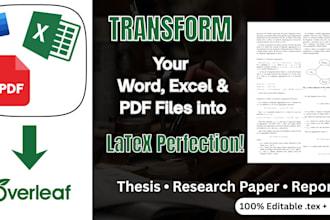 convert your  report into a latex or overleaf format
