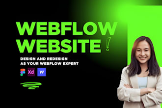 design,redesign webflow landing page for your business,webflow expert