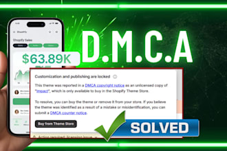 solve shopify theme dmca licensed issue in just second