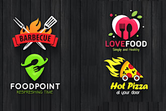 create restaurant, pizza, bbq, food logo and and menu design