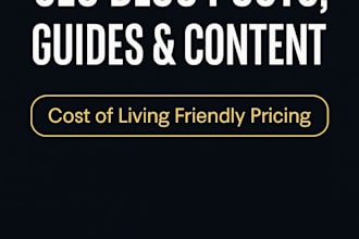 write clear SEO friendly guides, blog posts and digital content