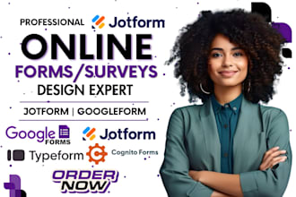 create jotform, google form, typeform, cognito form, gravity online form survey