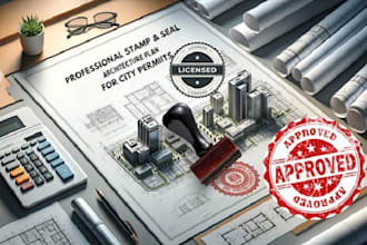 do architectural drawing pe stamp architectural stamp  for city permit