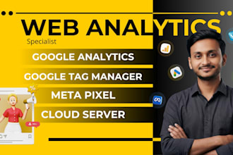 setup web analytics using ga4, GTM for ecommerce