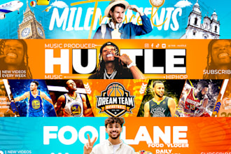 design stunning youtube channel art and banner for your brand