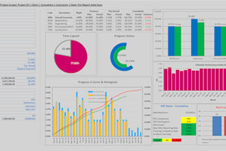 design a unique project dashboard on ms excel