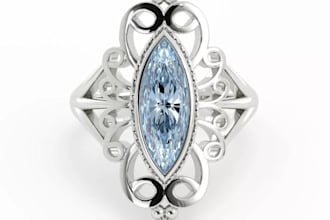 be your jewelry cad designer, jewelry render mockup design, stl, obj ring render