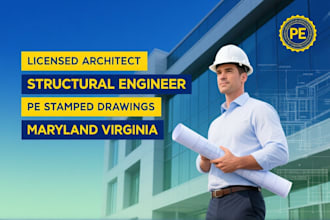 licensed architect, structural engineer, pe stamp in maryland and virginia