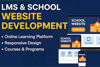 create educational and e learning websites and lms for school and college
