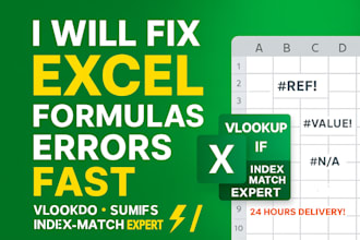 fix and create excel formulas fast