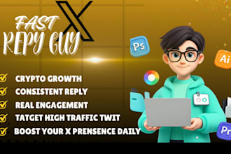 be your reply guy for your ai agent solana crypto project