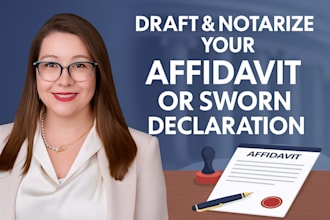 draft or notarize your affidavit or sworn declaration, legal proof