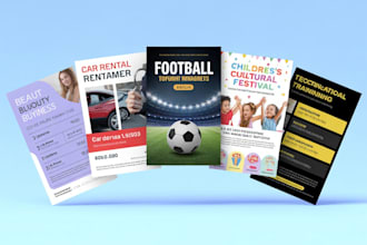 do business flyer design, event flyer design, sport flyer design, poster design