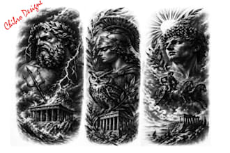 create tattoo design, custum tattoo designe, tattoo sleeve