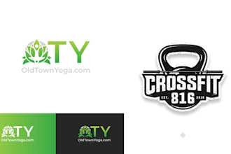 professional physical fitness logo design gym health brand