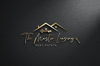 do luxury real estate, mortgage, realtor, construction logo