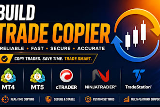 build trade copier for mt4, mt5, ctrader, ninjatrader or tradestation