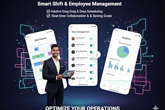 develop shift management app, staff shift planner app, employee scheduling web