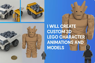 create custom 3d lego character animations and models for your story or brand