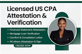 do attestation CPA letter, bookkeeping, tax amend, tax filing
