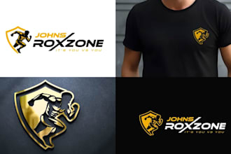 design physical fitness logo gym sports and health branding