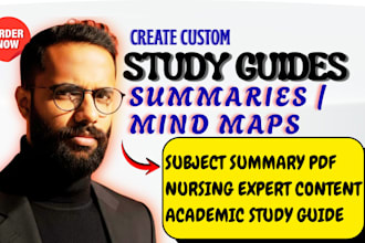 design study guide, textbook layout, visual note, mind map, learning materials