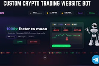 build custom crypto token trading website ,trading bot, task bot