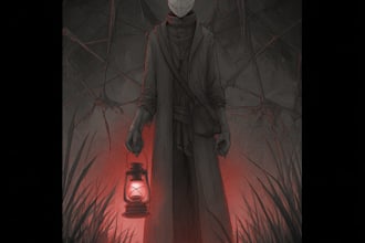 draw a mystical scary creepy illustration or art