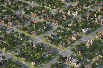 rebuild urban planning, exterior landscape, cgi sport site plan,community layout