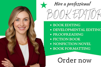 be your book editor developmental editor and proofreader