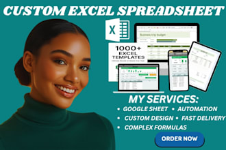 help you with custom excel spreadsheet and google sheets, formulas