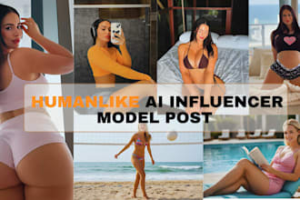 humanize ai influencer ai model, ai girl, ai female model or influencer manager
