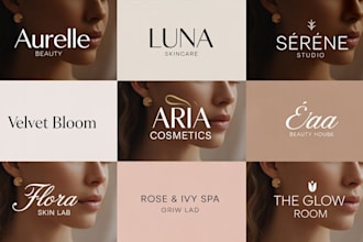 design beauty, skin care logo, skin care website, feminine, skin care flyer