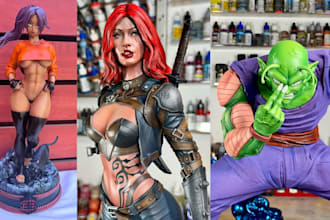 3d print and paint action figure miniature anime diorama figurine resin 4k paint