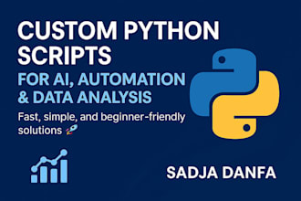 create or fix python scripts for data analysis and automation