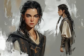 make a  illustrate fantasy and concept art