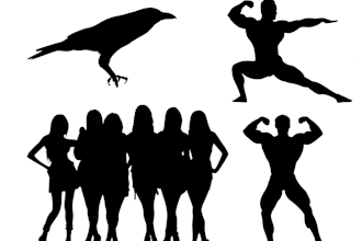 turn image into silhouette vector illustration