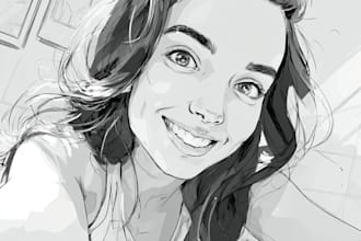 draw new yorker style comics bitmap or vector