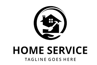 create wonderful modern home service logo for you in one day