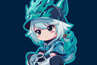 design logo with anime mascot
