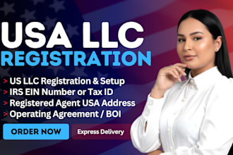 register US llc get ein tax id number for non US residents and registered agent