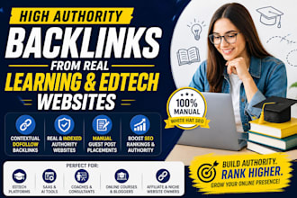 build high authority backlinks on real learning and edtech niche websites