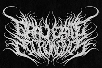 make brutal death metal, black metal, deathcore band logo