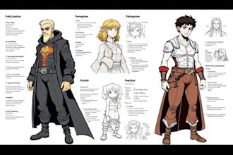 create character reference sheets for you