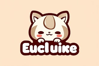 design exclusive logo with cute anime mascot, chibi