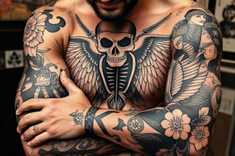 do traditional or old school tattoo design