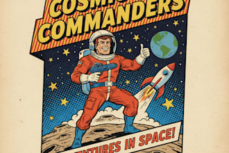 create a 60s comic cartoon logo